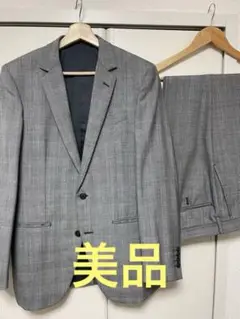 [美品]Unpressure グレー チェック柄 スーツ サイズA7