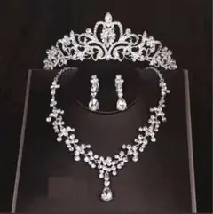 ティアラ 3点セット ブライダル プリンセス 王冠 結婚式