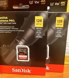 2点セットSanDisk Extreme PRO 128GB UHS-I V30