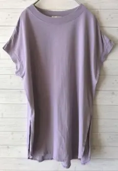 【送料無料】ラベンダー ドルマンスリーブ Tシャツ レディース S