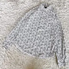 NANO UNIVERSE ナノユニバース　フラワープリントシャツ　花柄　L