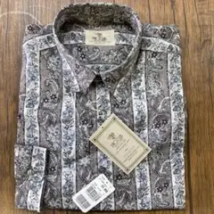 【新品未使用】メンズ　レトロ花柄シャツ　大きいサイズ　2L