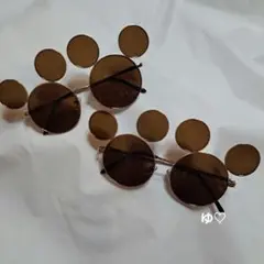 ディズニー　サングラス　ミッキー　ゴールド　2個セット