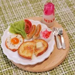 ミニチュアフード ワンプレート朝食セット