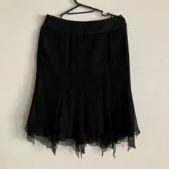 J&R ジェイアンドアール　シルクスカート　M ブラック