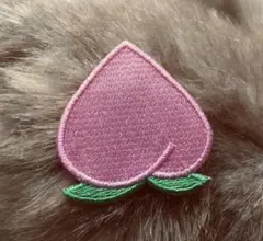 もも刺繍ワッペン