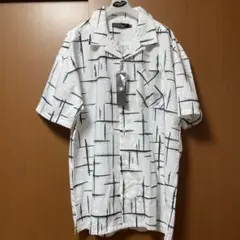 BENO ポリトロカスリプリント　半袖カラーシャツ　Mサイズ