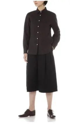 【クリーニング済　美品】マーガレットハウエル　黒　トラウザーキュロット
