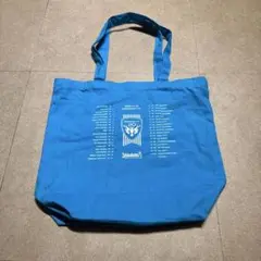 横浜FC トートバッグ　水色　サッカー　サイン入り　S