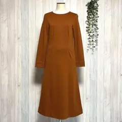 【ELEGARMENT】長袖 ロングスウェットワンピース M マーメイド 無地