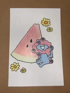 ミャクミャク　ポストカード　夏