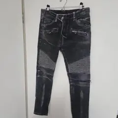 ILDF ダメージスキニーパンツ ブラック