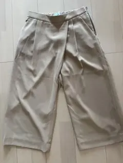 BIANCA EPoca ベージュ ワイドパンツ ガウチョ風 クロップド丈 36