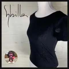 シビラ フラワービジューデザインTシャツ 半袖 小さめ