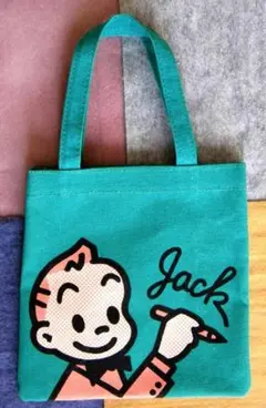 原田治 オサムグッズ Jack ミニトート グリーン