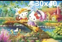 ダイヤモンドアート　キット　キティ　風景　ビーズアート　セット