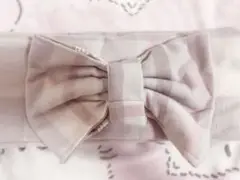 LIZLISA♡チェックリボンストール♡マフラー♡ブルー