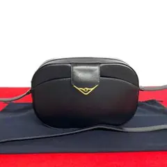 ほぼ未使用 カルティエ サファイアライン カーフレザー ショルダーバッグ 紺