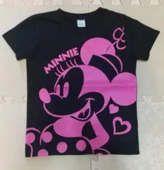 ミニーマウス Tシャツ 黒 ピンク 130