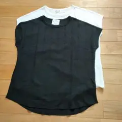 ２枚セット　ワッフルフレンチＴシャツ