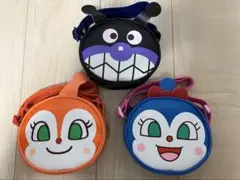 新品未使用　バイキンマン　コキンちゃん　ドキンちゃん　フェイスショルダーバッグ