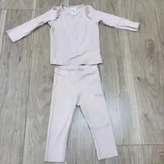 H&M ピンク リブ素材 トップス・レギンスセット