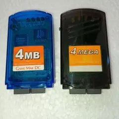 ドリームキャスト ★メモリーカード4MB ✕2個　ビジュアルメモリ