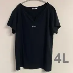 しまむら×らむちゃ コラボ Vネック 黒 Tシャツ