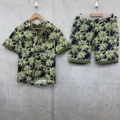 TOYPLANE トイプレーン 上下セット アロハシャツ ショートパンツ M 黒