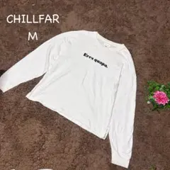 チルファー M カットソー　Tシャツ　白　ロゴプリント　コットン