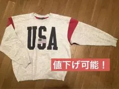 ストリート レア トレーナー B系 ゆるダボ 古着 ヴィンテージ　usaロゴ