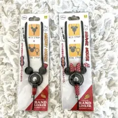 【新品】HandLinker ハンドリンカー ミッキー　2個　ネックストラップ