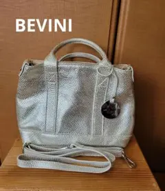 PLST BEVINI(べヴィニ) トートバッグ シルバー ストラップ付き