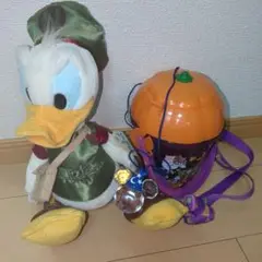 Disney ハロウィン 2005 ポップコーンバケツ&キラキラ&ドナルドセット