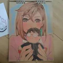 ダンダダン　綾瀬さん　色鉛筆　イラスト