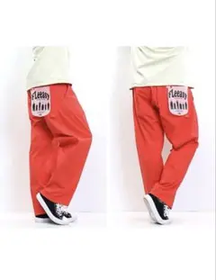 Lee イージーパンツ レッド fleeasy フリージー ワイドパンツ