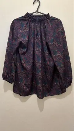 【美品】green label relaxingペイズリー柄 七分袖ブラウス