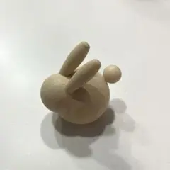 aarikka 木製 ウサギのオブジェ 白