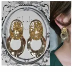 871＊２way 金箔クリア オーバル ゴールド