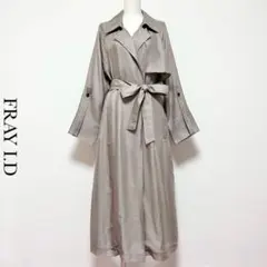 【定価2.5万】FRAY I.D ヴィスコース リボンベルト付ロングガウンコート