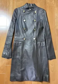 UNITED ARROWS ダブルボタン 本革 ラムレザー コート