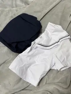 セーラー服上下セット 白と紺