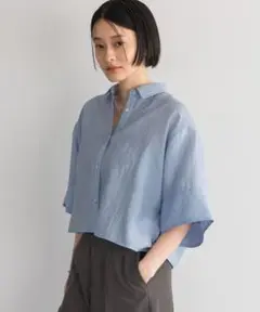 A part by アパートバイ ワイドスリーブショートシャツ トップス
