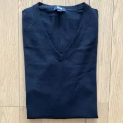 ★サマーセール★UNIQLO ブラック Vネックセーター XL