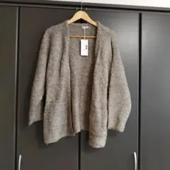 エウルキューブ eur3 カーディガン 羽織 冬仕様 前開き ウール混 未使用