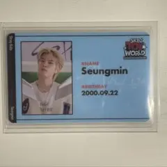 Stray Kids スンミン skz toy world id トレカ