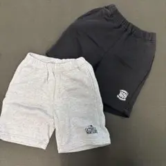 UNIQLO ユニクロスウェットハーフパンツ2点セット 120cm 黒 灰色