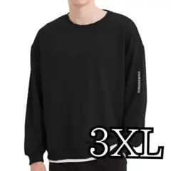 【タグ付き】トレーナー メンズ クルーネック 3xl スウェット カジュアル 黒