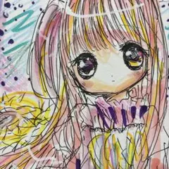 新作。手描きイラスト。イラストボード。女の子