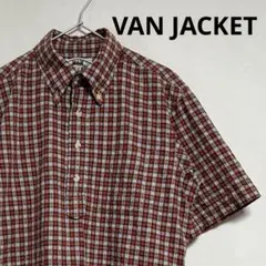 古着 90s VAN JACKET 半袖BDシャツ シアサッカー プルオーバー